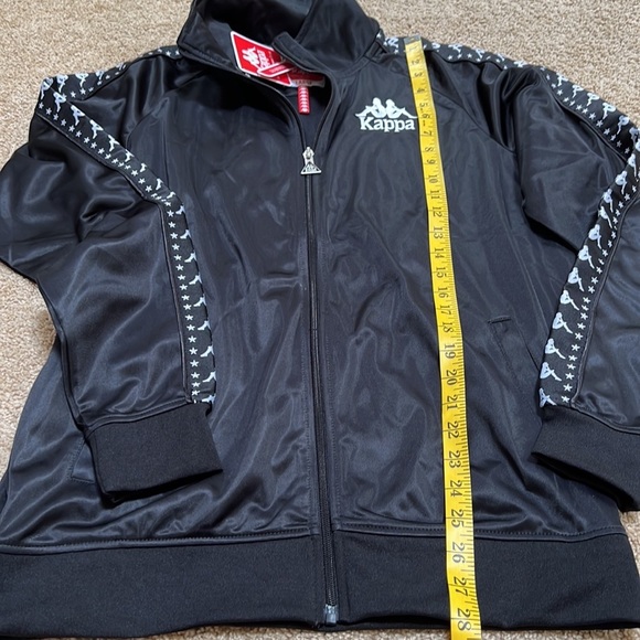 NWT! KAPPA mem's size L black with white egisto zippered track jacket with logo - Picture 10 of 11